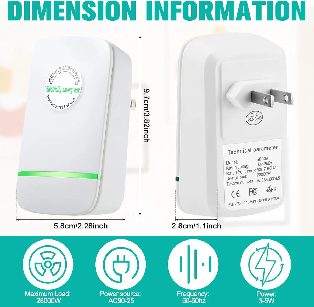 Ahorrador De Energía Eléctrico! ⚡ ¡Protege tu hogar con tecnología inteligente! 🏡 Ideal para Casas, Apartamentos y Oficinas!