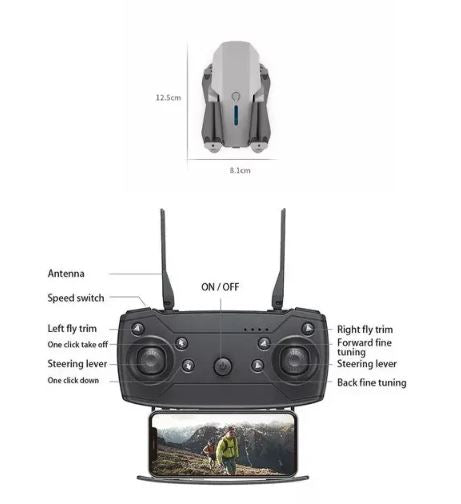 Drone Aereo Hd Doble Bateria Video Premi