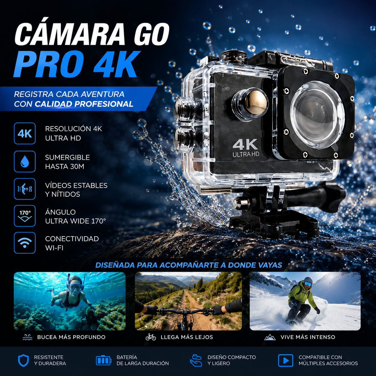 Cámara Go Pro 4K