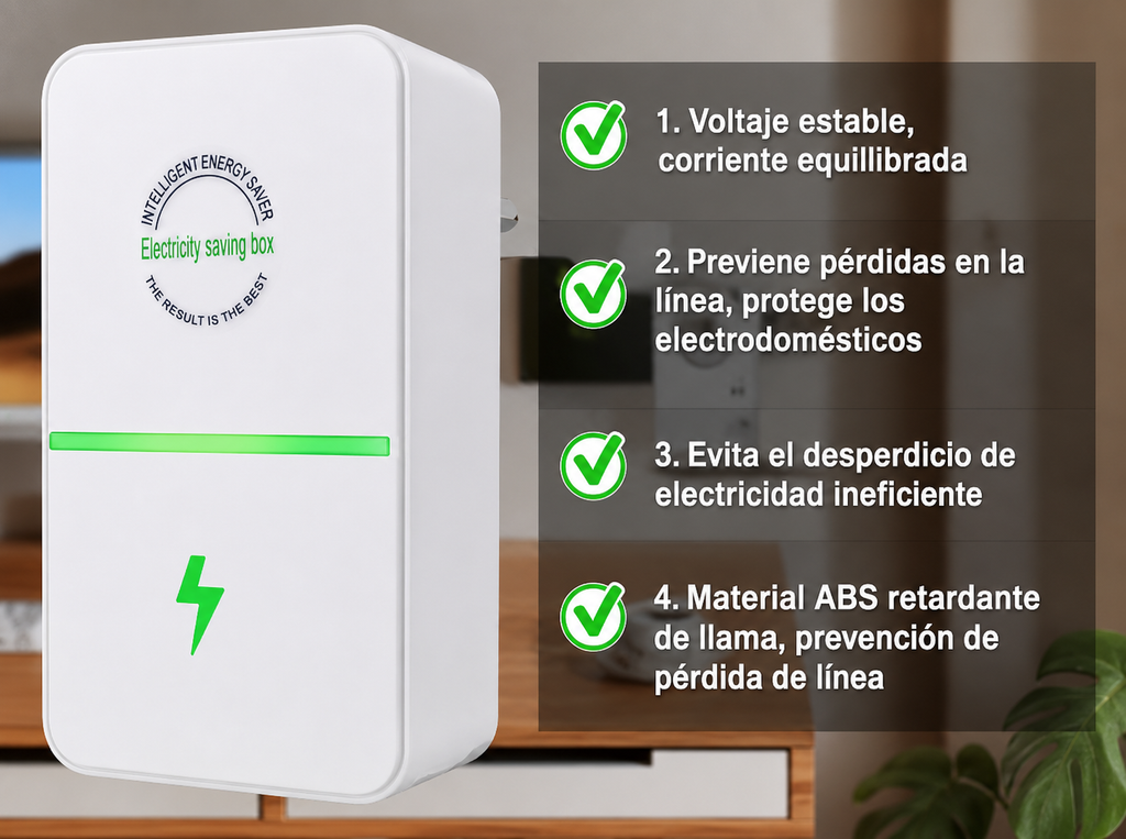Ahorrador De Energía Eléctrico! ⚡ ¡Protege tu hogar con tecnología inteligente! 🏡 Ideal para Casas, Apartamentos y Oficinas!